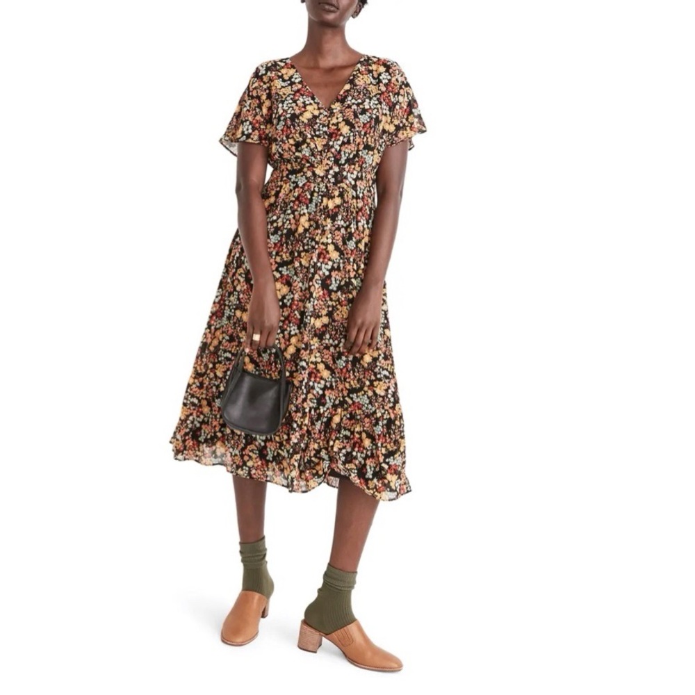 Madewell floral midi dress